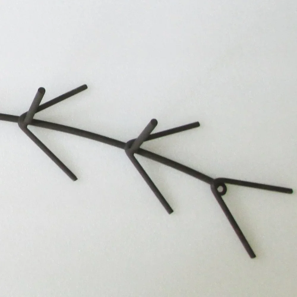 RUSTIC WROUGHT IRON COAT HOOK WALL RACK